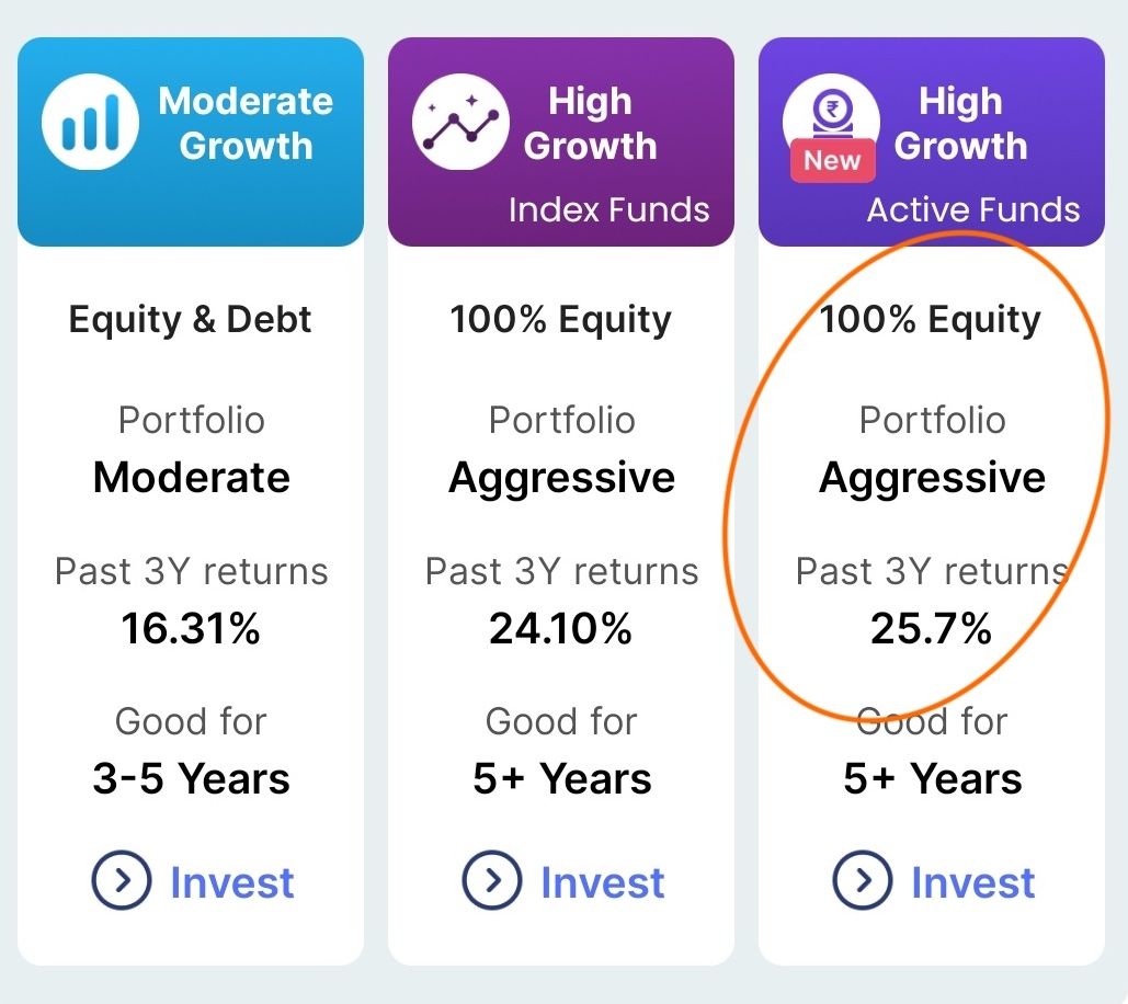 High Growth - Active Funds : New Investment Opportunity