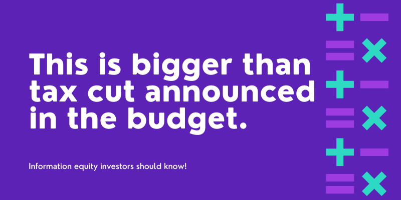 This is bigger than tax cut announced in the budget.